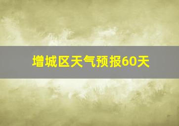 增城区天气预报60天