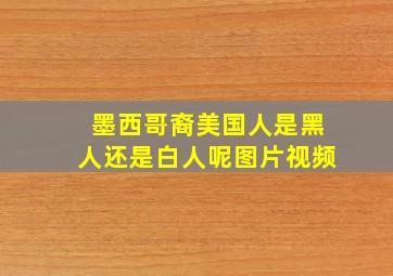 墨西哥裔美国人是黑人还是白人呢图片视频