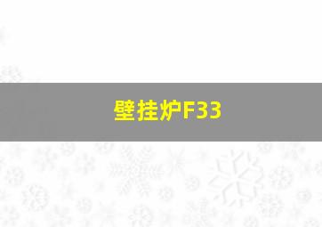 壁挂炉F33