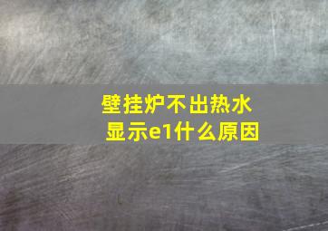 壁挂炉不出热水显示e1什么原因