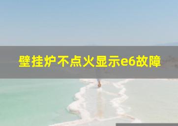 壁挂炉不点火显示e6故障