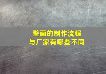 壁画的制作流程与厂家有哪些不同