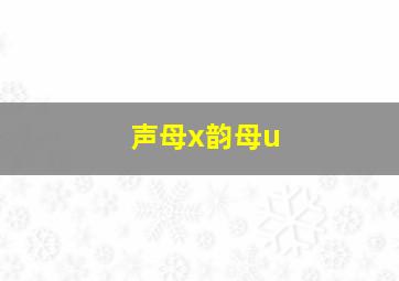 声母x韵母u