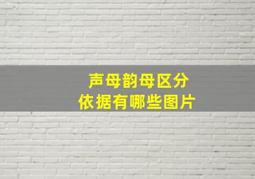 声母韵母区分依据有哪些图片