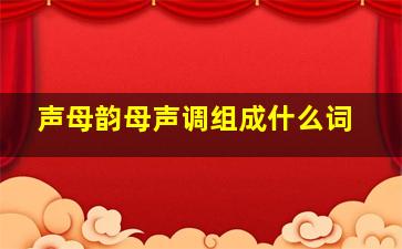 声母韵母声调组成什么词