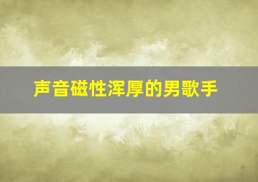 声音磁性浑厚的男歌手