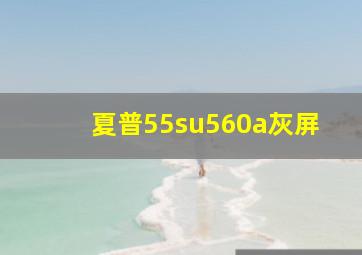 夏普55su560a灰屏