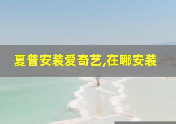 夏普安装爱奇艺,在哪安装