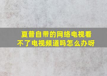 夏普自带的网络电视看不了电视频道吗怎么办呀