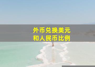 外币兑换美元和人民币比例