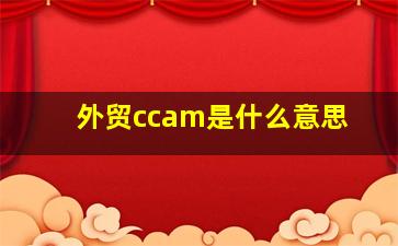 外贸ccam是什么意思