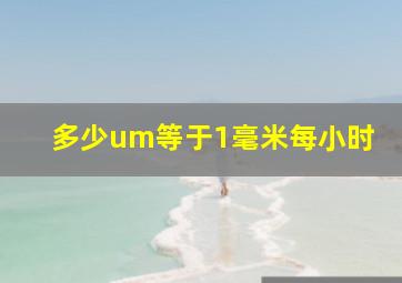 多少um等于1毫米每小时