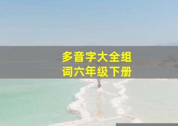 多音字大全组词六年级下册