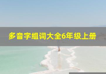 多音字组词大全6年级上册