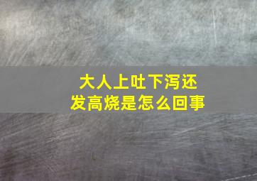 大人上吐下泻还发高烧是怎么回事