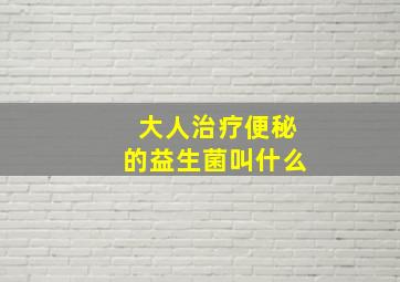 大人治疗便秘的益生菌叫什么