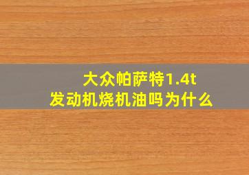 大众帕萨特1.4t发动机烧机油吗为什么