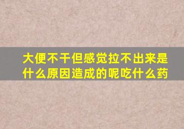 大便不干但感觉拉不出来是什么原因造成的呢吃什么药