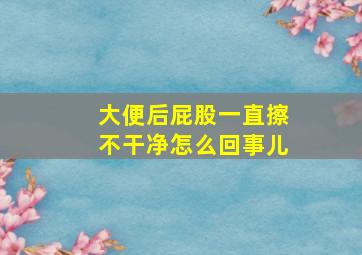 大便后屁股一直擦不干净怎么回事儿