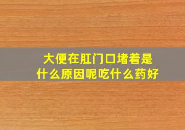 大便在肛门口堵着是什么原因呢吃什么药好