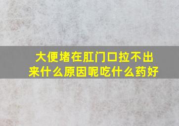 大便堵在肛门口拉不出来什么原因呢吃什么药好