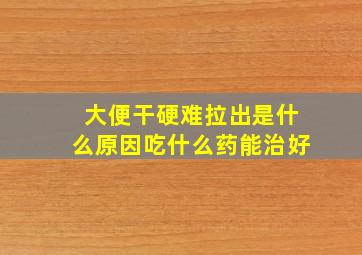 大便干硬难拉出是什么原因吃什么药能治好