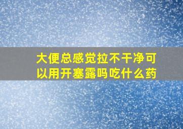 大便总感觉拉不干净可以用开塞露吗吃什么药