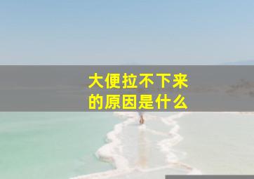 大便拉不下来的原因是什么