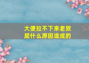 大便拉不下来老放屁什么原因造成的