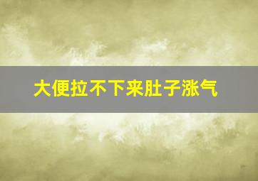 大便拉不下来肚子涨气