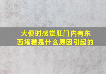 大便时感觉肛门内有东西堵着是什么原因引起的