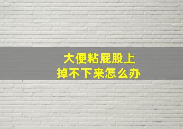 大便粘屁股上掉不下来怎么办