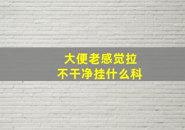 大便老感觉拉不干净挂什么科