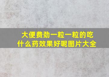 大便费劲一粒一粒的吃什么药效果好呢图片大全