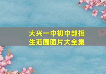 大兴一中初中部招生范围图片大全集