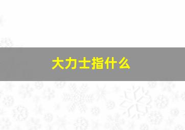 大力士指什么