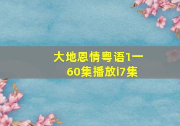 大地恩情粤语1一60集播放i7集