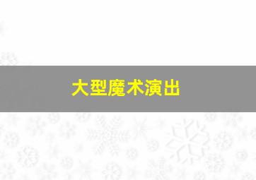 大型魔术演出