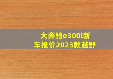 大奔驰e300l新车报价2023款越野