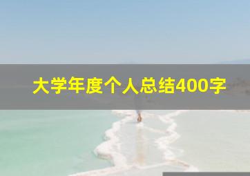 大学年度个人总结400字