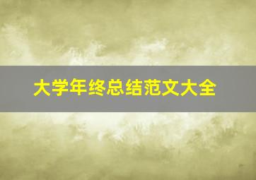 大学年终总结范文大全