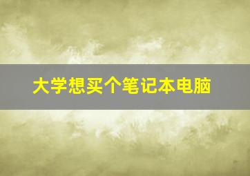 大学想买个笔记本电脑