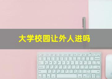 大学校园让外人进吗