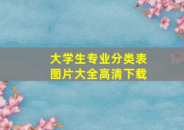 大学生专业分类表图片大全高清下载