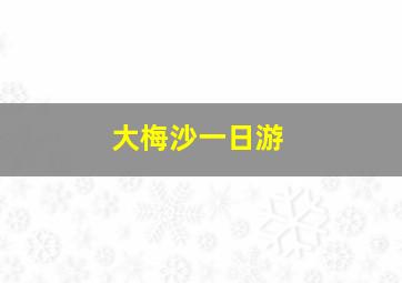 大梅沙一日游