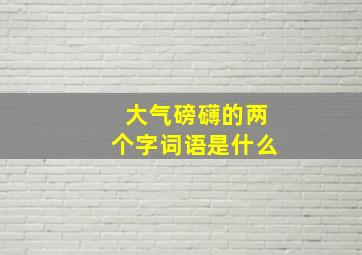 大气磅礴的两个字词语是什么