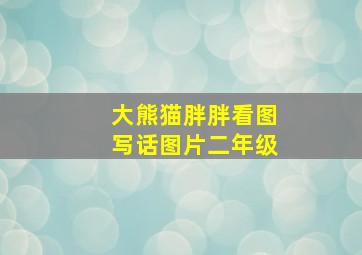 大熊猫胖胖看图写话图片二年级