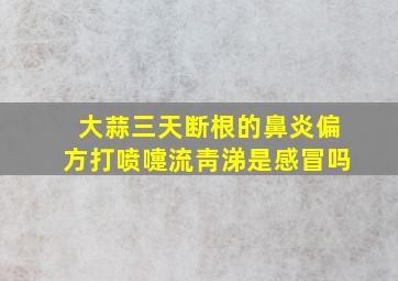 大蒜三天断根的鼻炎偏方打喷嚏流靑涕是感冒吗