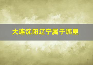 大连沈阳辽宁属于哪里