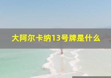 大阿尔卡纳13号牌是什么